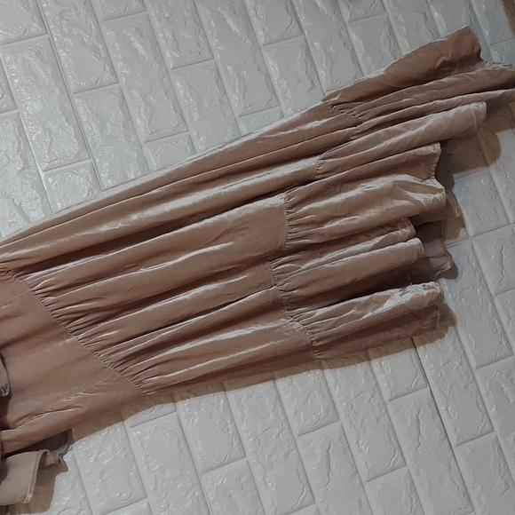 Love Shack Fancy Velvet One Shoulder Pamela Dress Size 2 - Picture 14 of 15